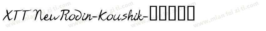 XTT NewRodin-Koushik字体转换